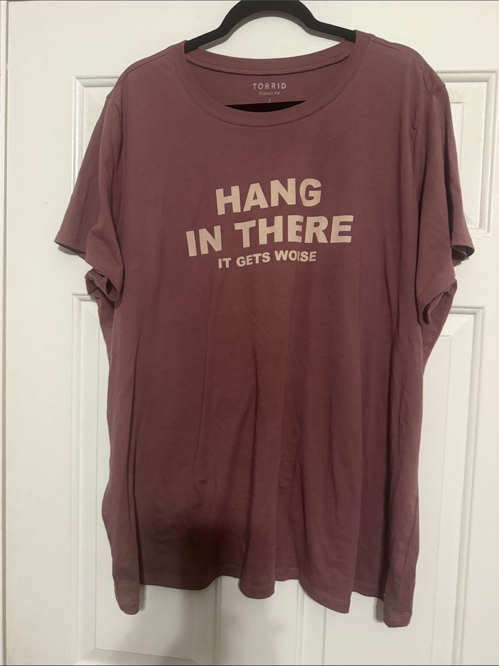 torrid mauve-pink 'Hang In There' Graphic Tee